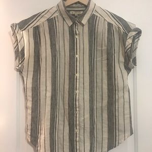 Linen Button Down Dolman Blouse